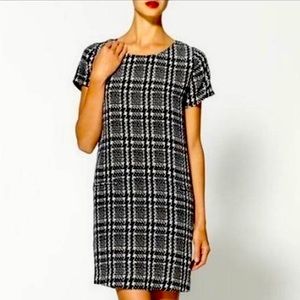 Joie Houndstooth Silk Dress with Pockets